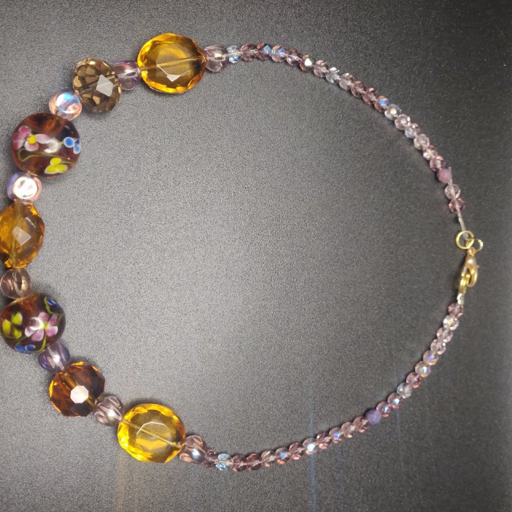 vintage Glass Bead Necklace - Picture 5 of 6